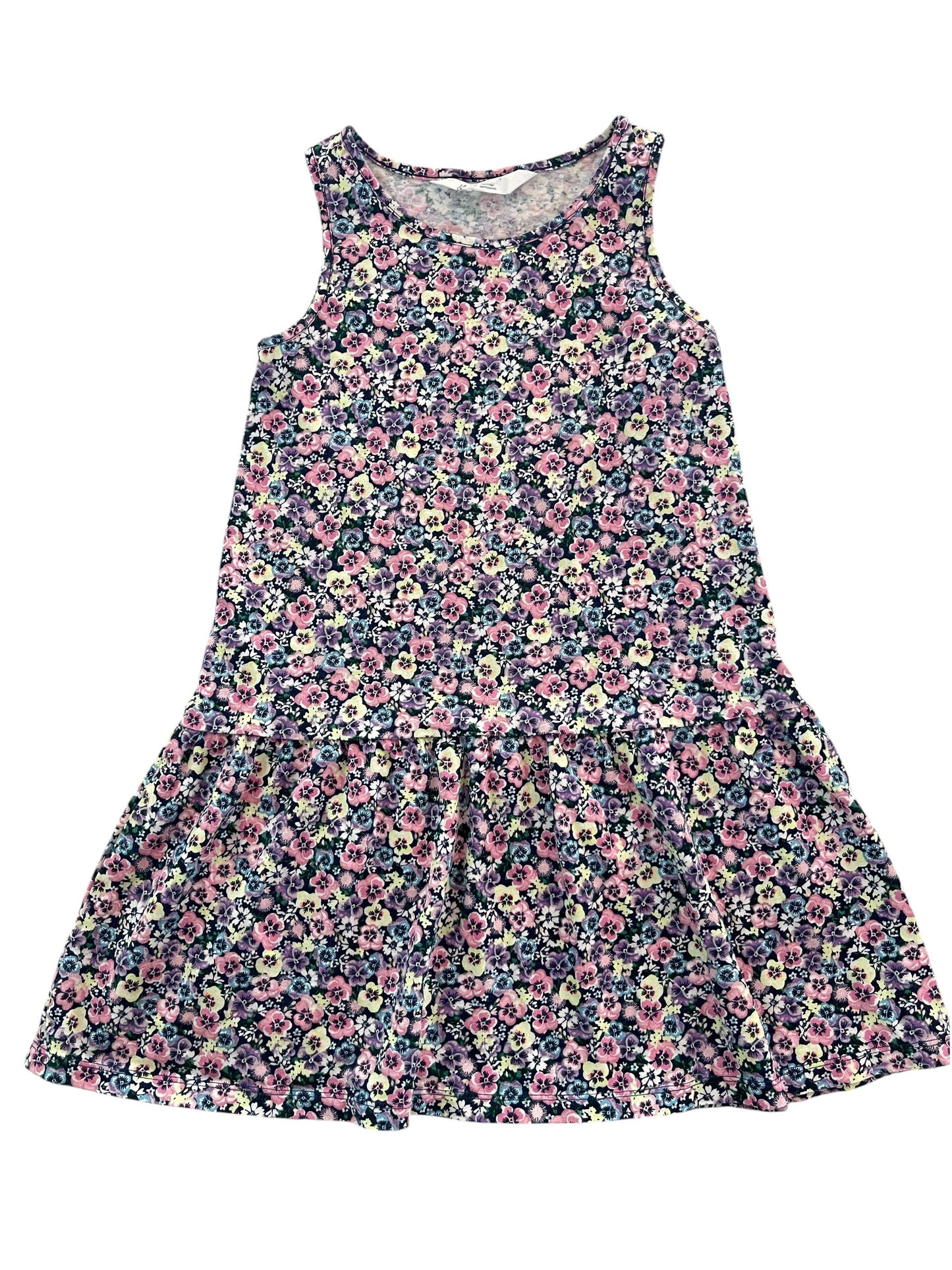 Kids (6X/7) Girl H&M Navy Floral Dress