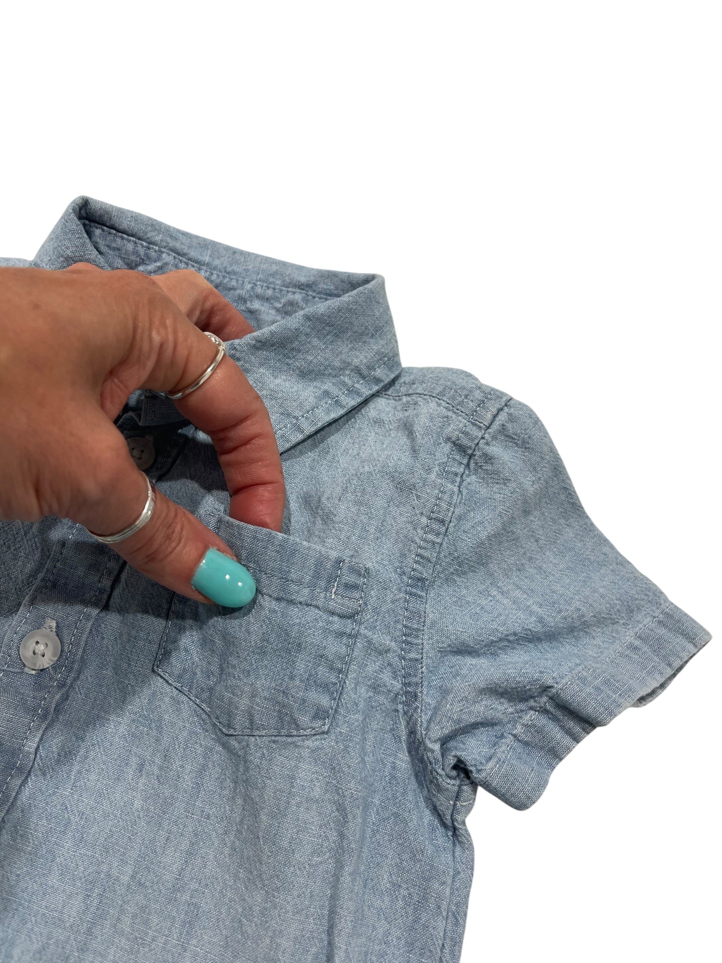 (6-12 mo) Infant Boy Button Up Denim Shirt