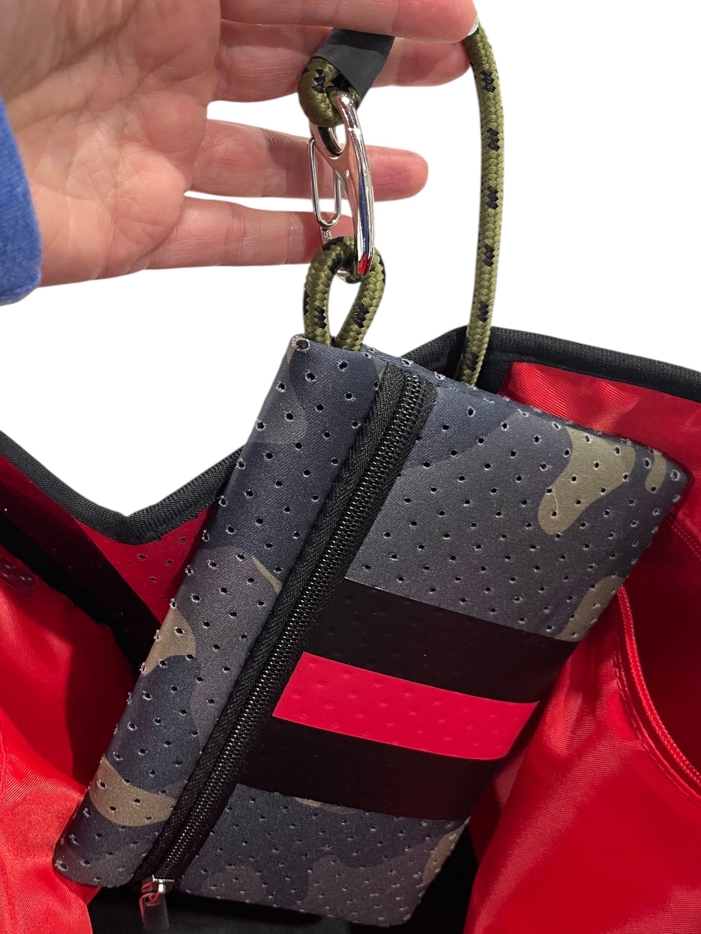 Neoprene Handbag/Tote with detachable smaller Inside Bag