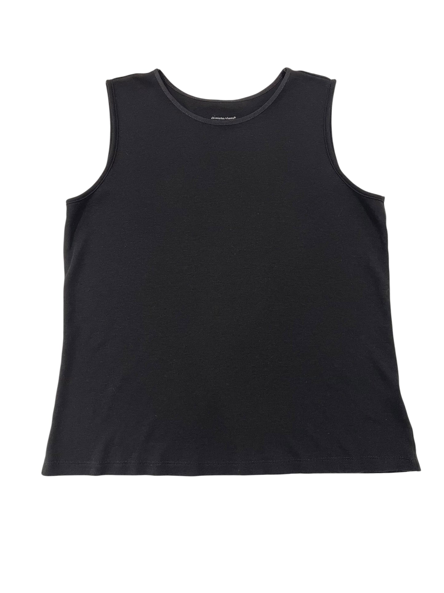 Women’s (L) Christopher & Banks Solid Black Layering Tank Top