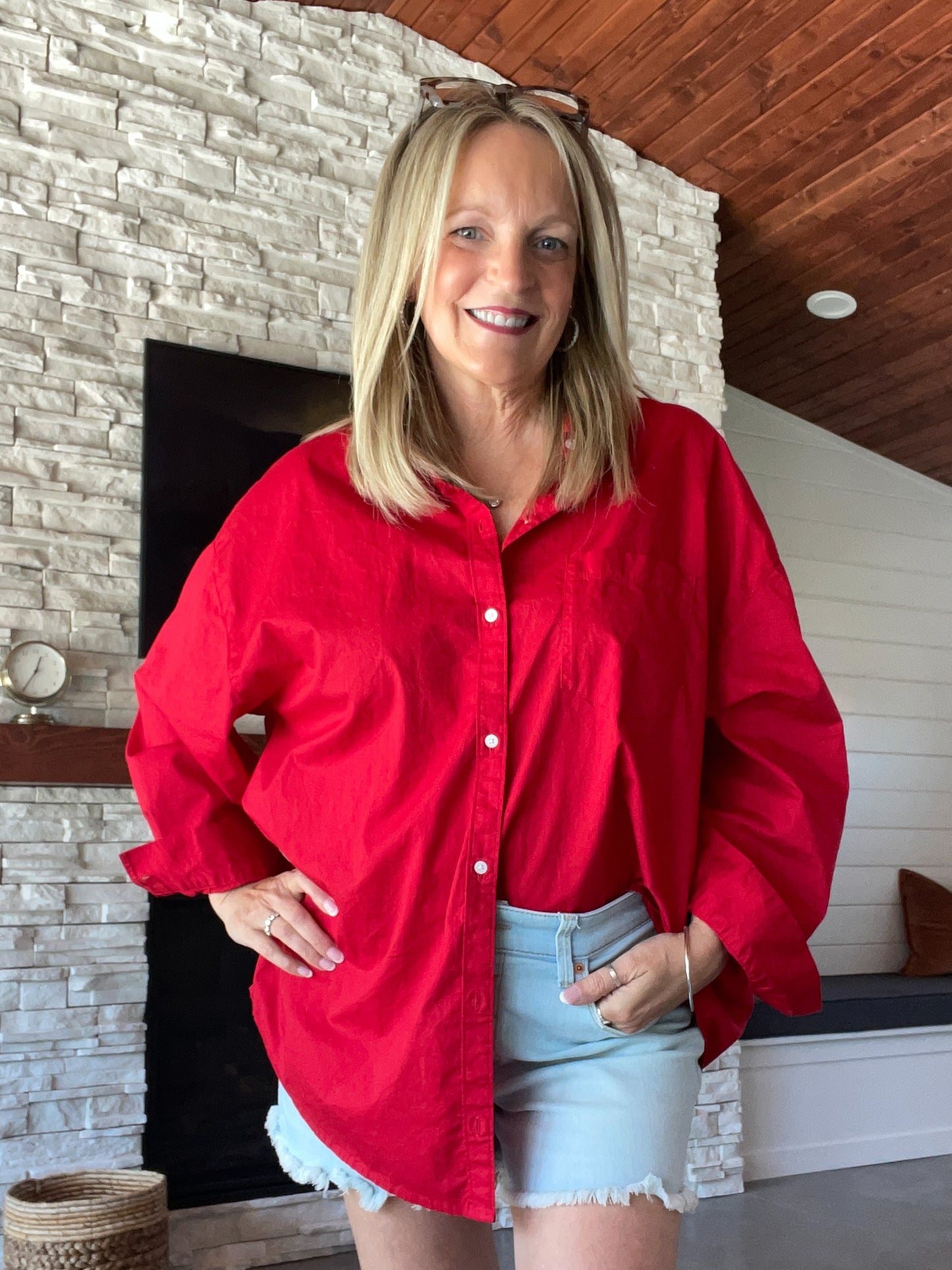 Women’s (XL) The Boyfriend Shirt from Old Navy