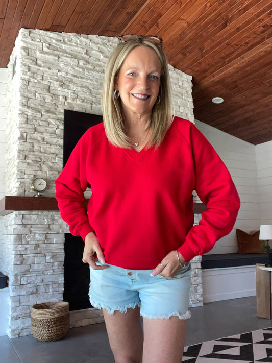 Women’s (L) V-Neck Sweatshirt
