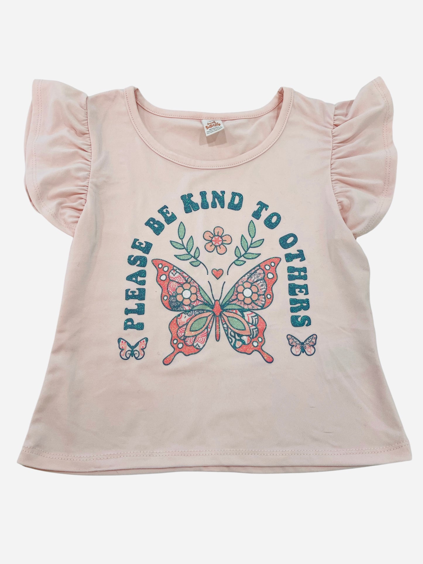 Kids (5/6) Girl Flutter Sleeve Top