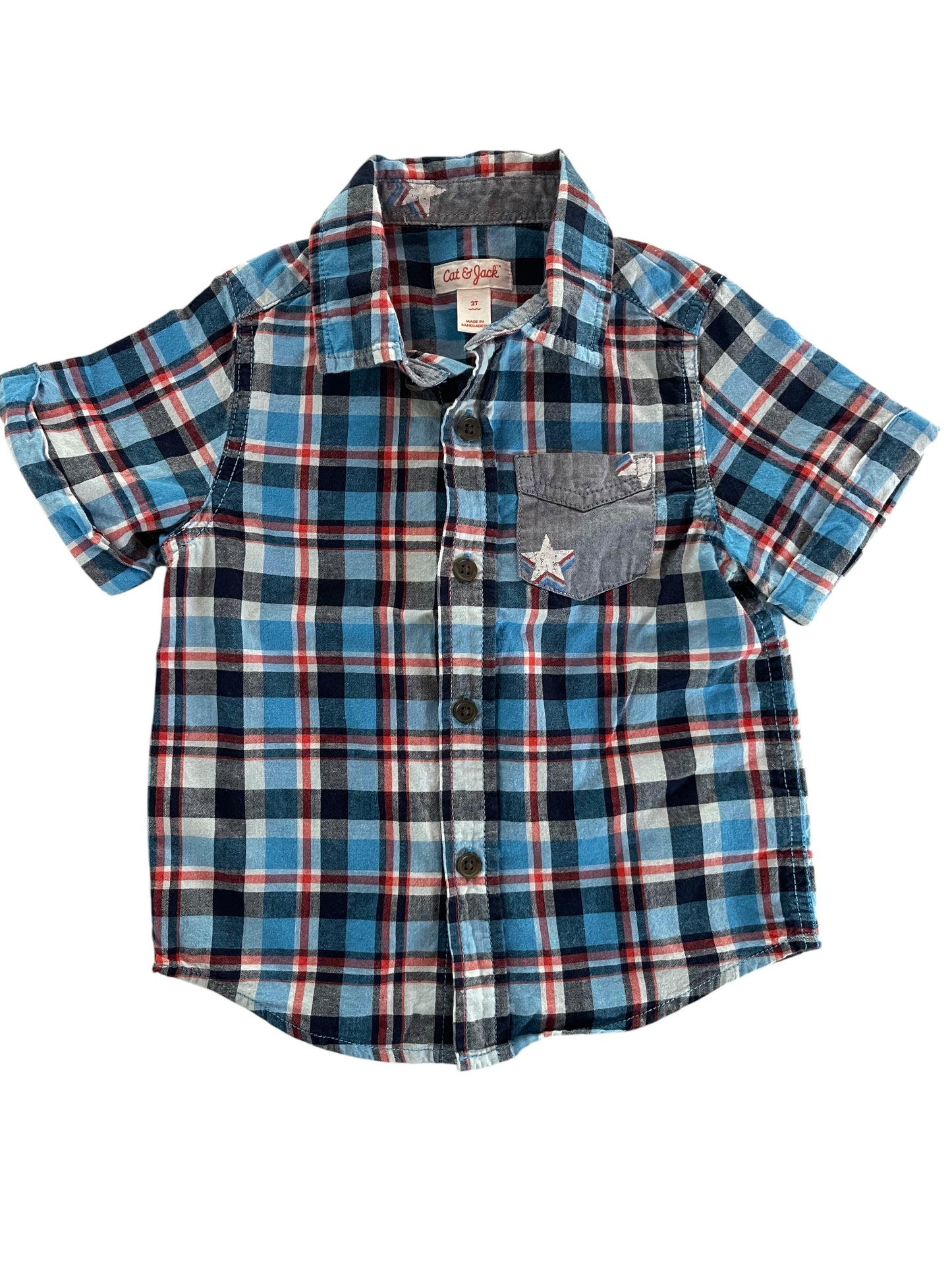 (2T) Toddler Boy Button Up Shirt