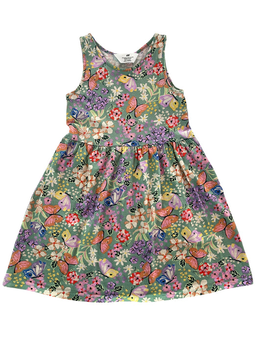 Kids (6X/7) Girl H&M Mint Green Floral Dress