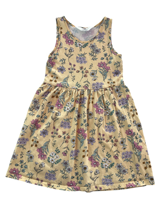 Kids (6X/7) Girl H&M Yellow Floral Dress