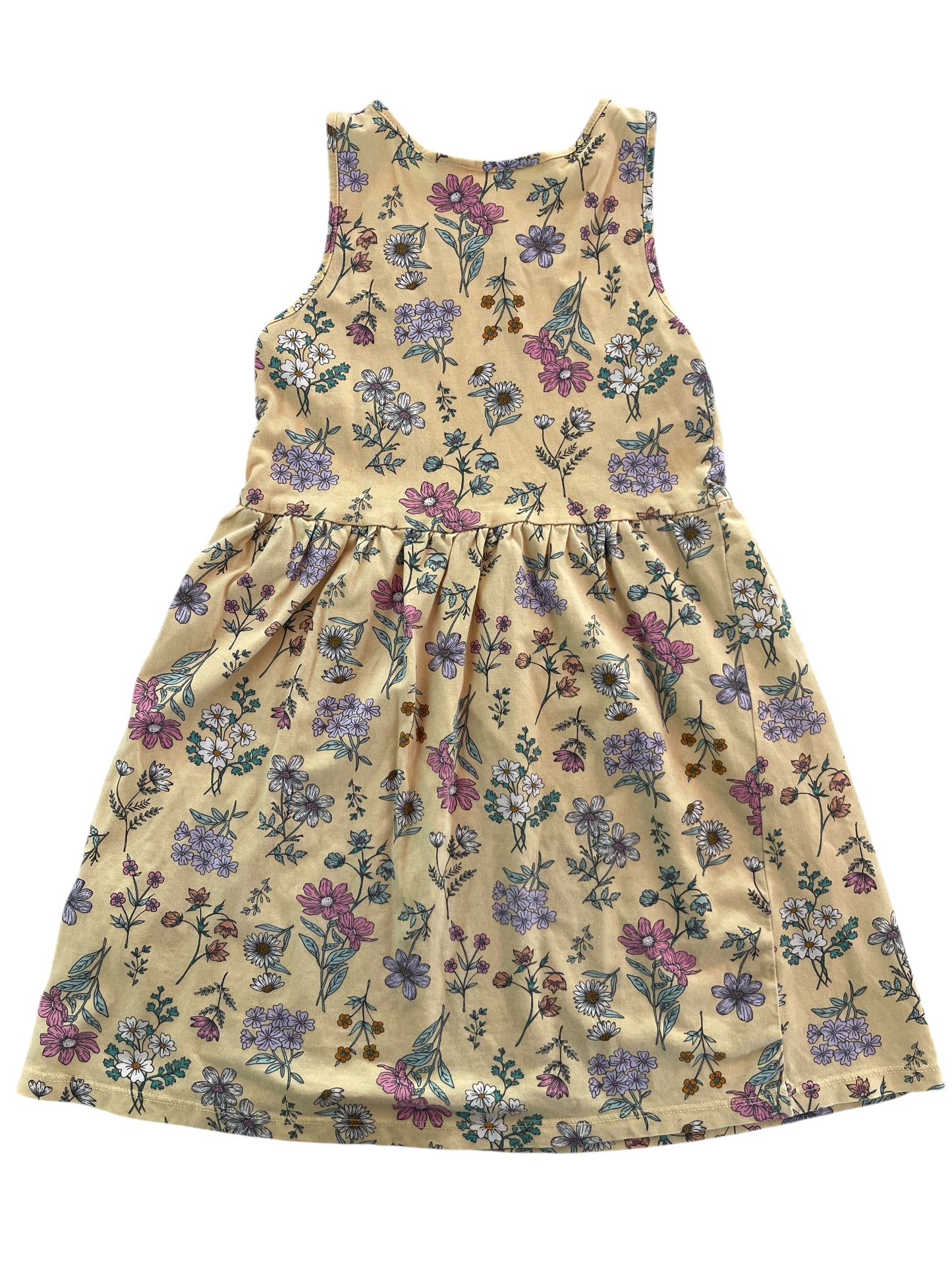 Kids (6X/7) Girl H&M Yellow Floral Dress