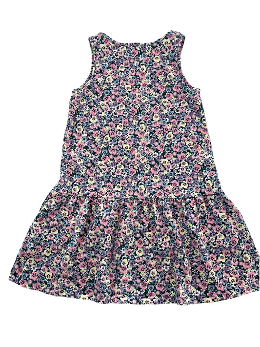 Kids (6X/7) Girl H&M Navy Floral Dress