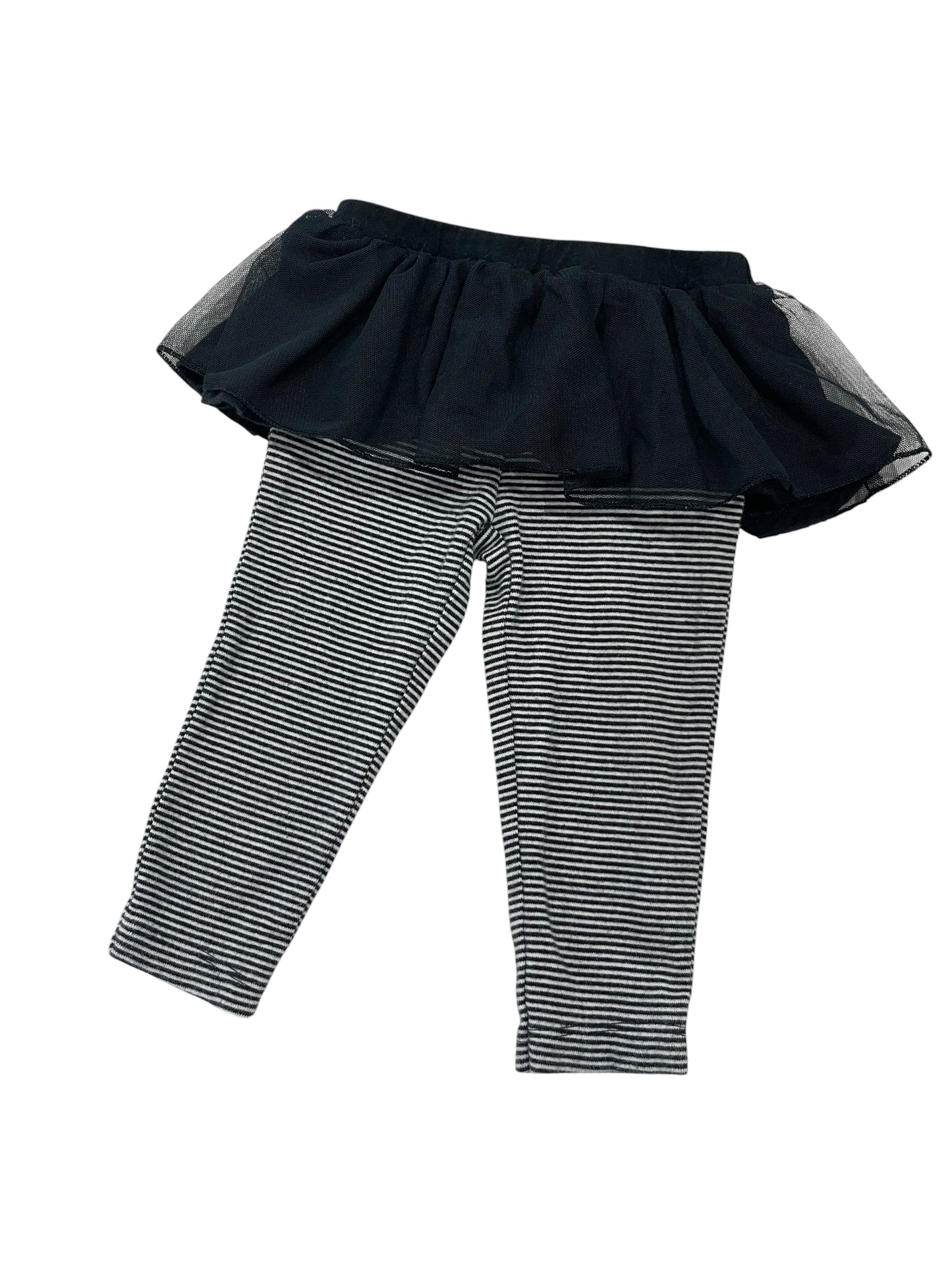 (12 mo) Infant Girl Leggings with attached Tulle Skirt