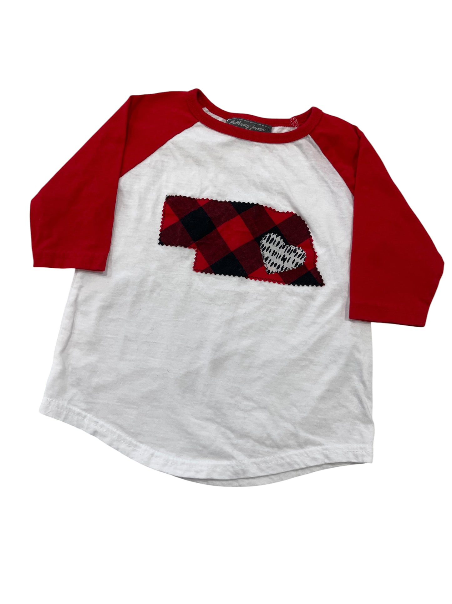 (3T) Toddler Girl NEBRASKA shirt (Mulberry Jane)
