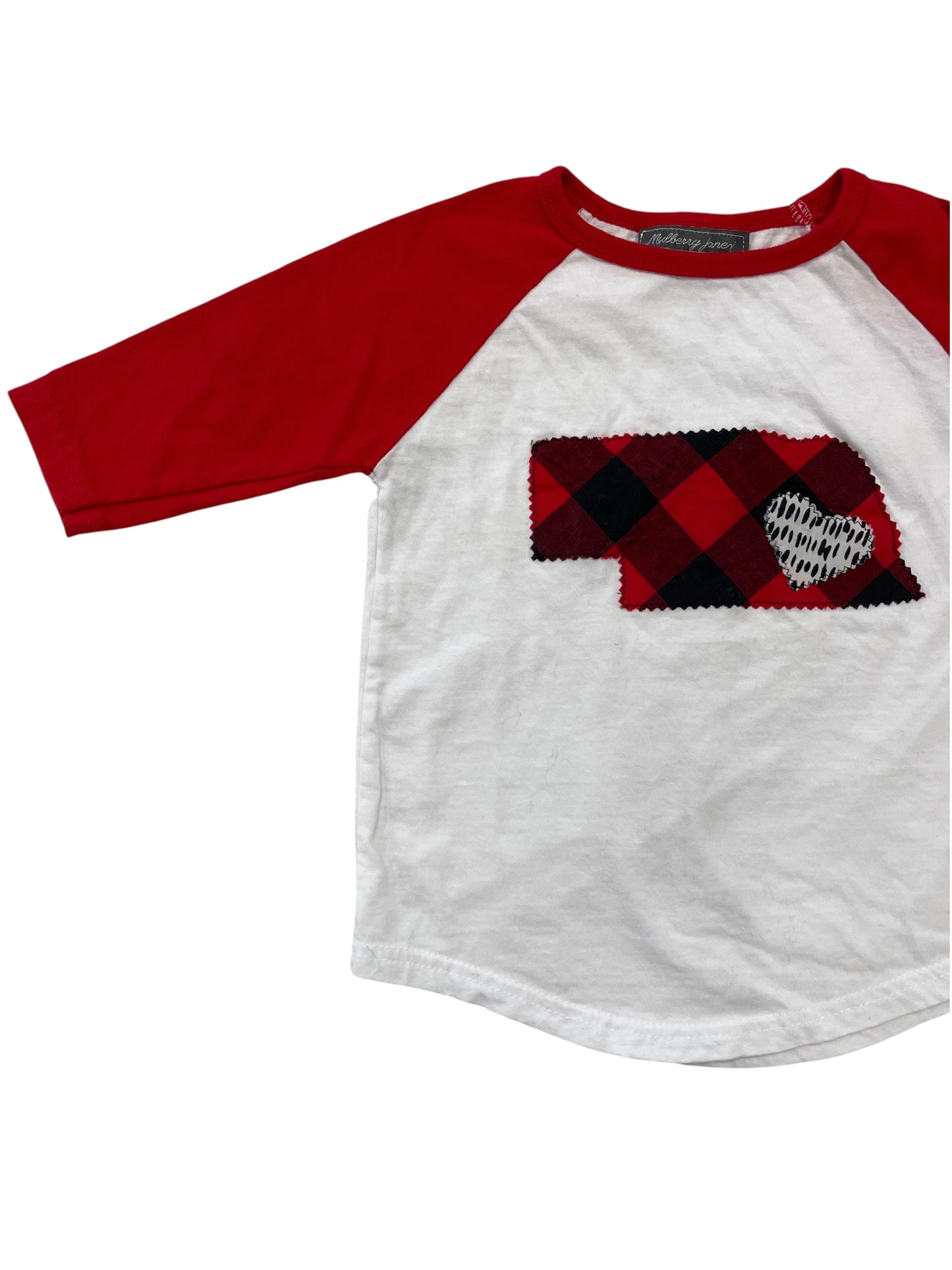 (3T) Toddler Girl NEBRASKA shirt (Mulberry Jane)