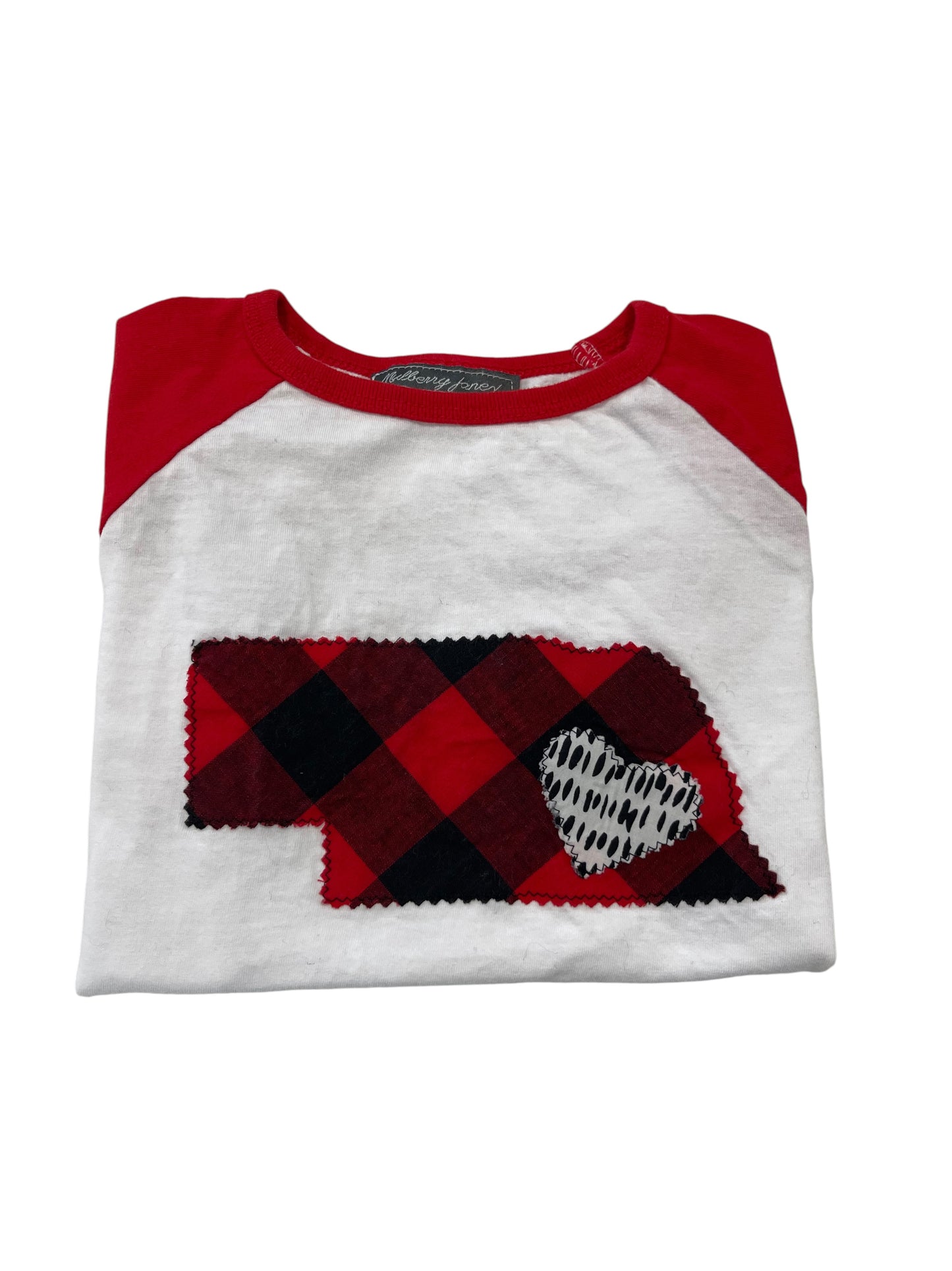 (3T) Toddler Girl NEBRASKA shirt (Mulberry Jane)