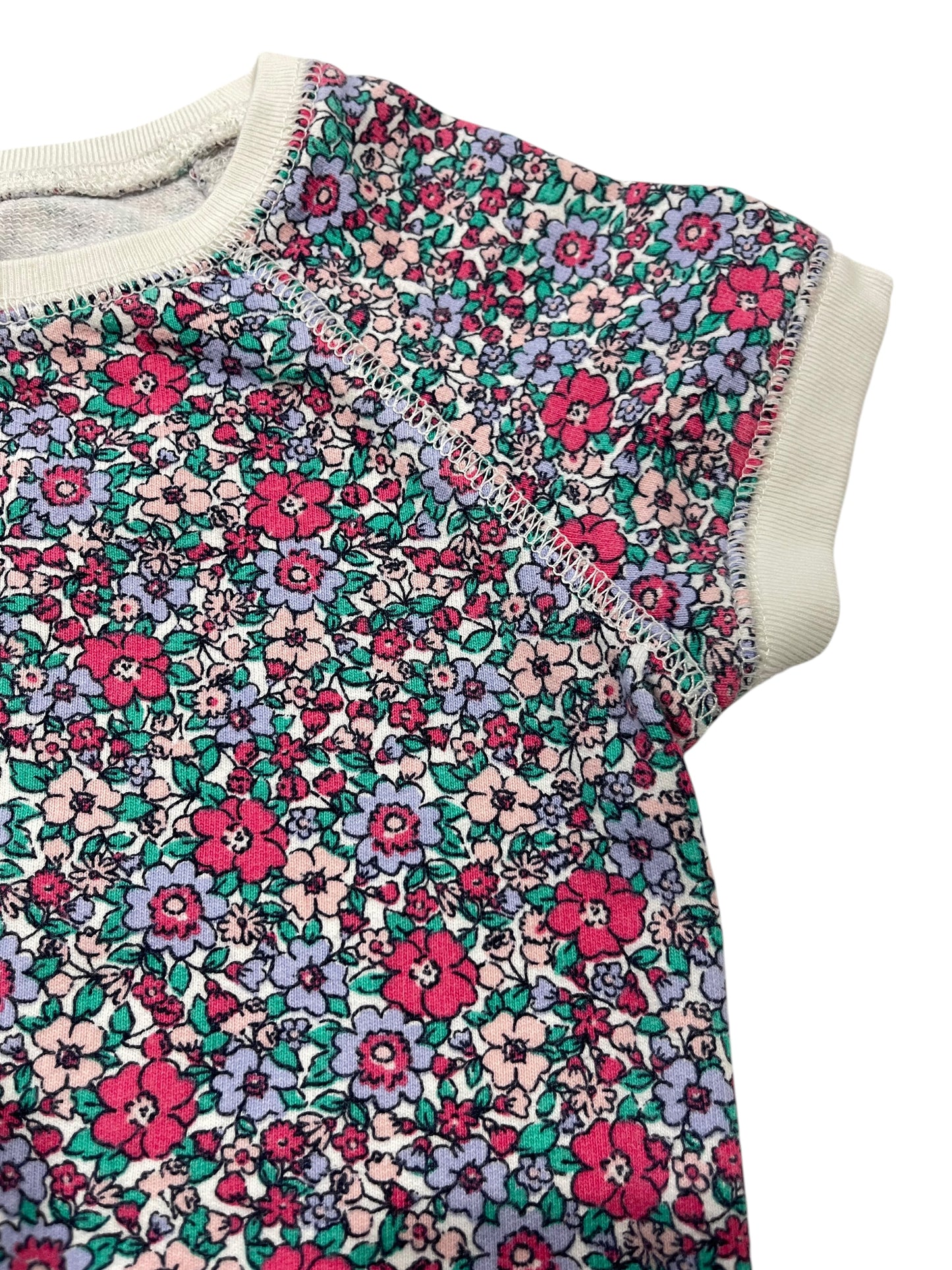(4T) Toddler Girl Summer Floral Short Sleeve Top
