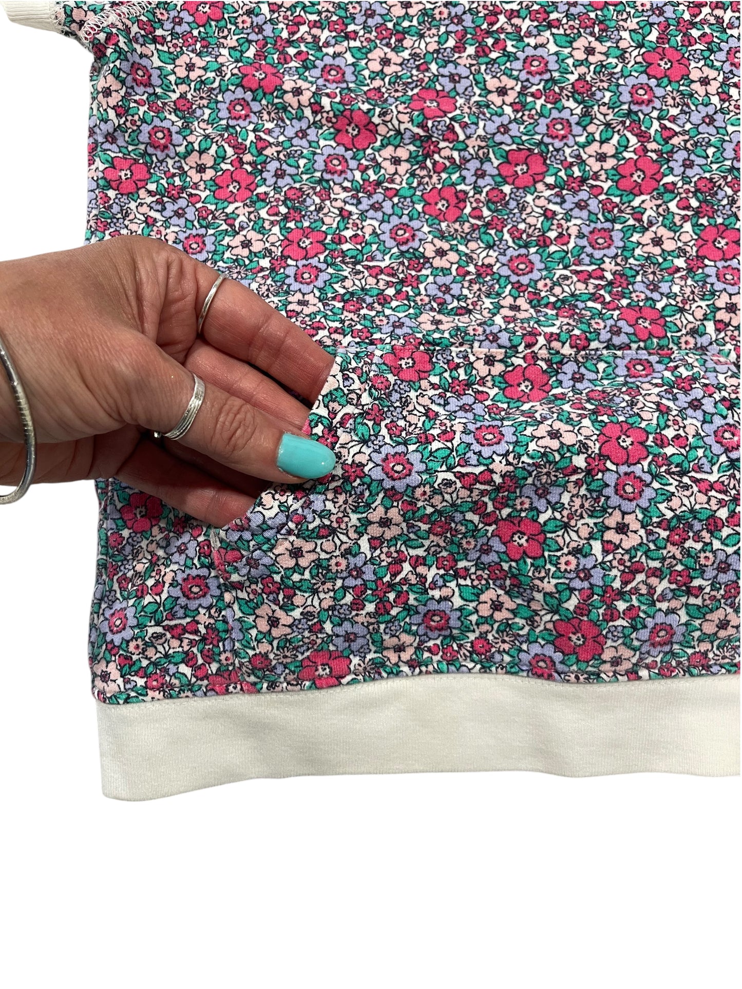 (4T) Toddler Girl Summer Floral Short Sleeve Top