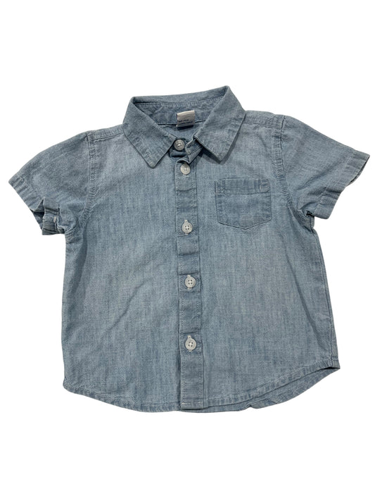 (6-12 mo) Infant Boy Button Up Denim Shirt