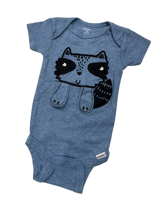 (0-3 mo) Infant Boy or Girl, Gerber Raccoon Onesie