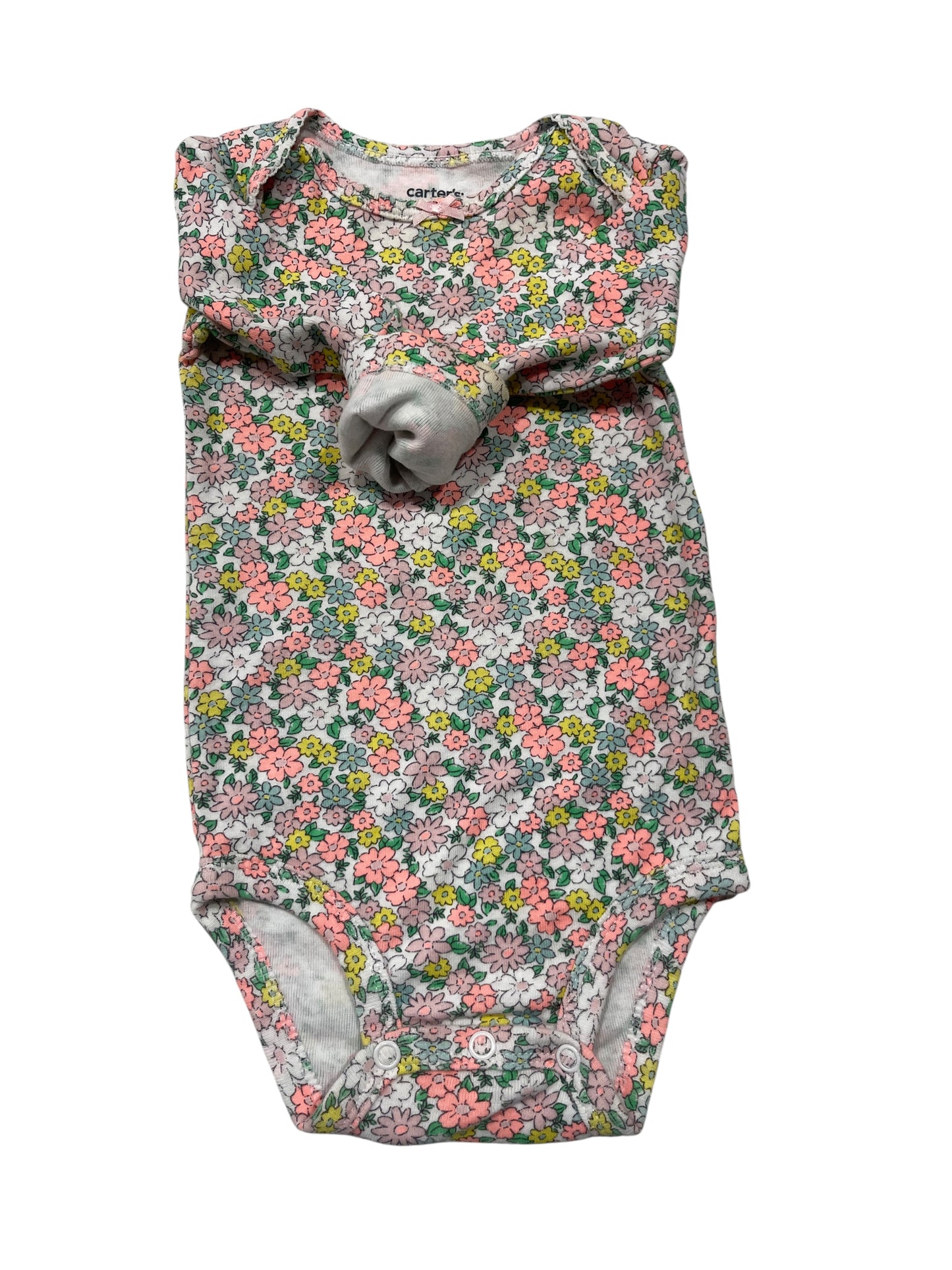 (9 mo) Infant Girl, Carter’s Floral Long Sleeve Onesie