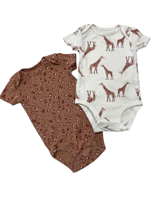 (3-6 mo) Infant Girl (2-pack) Onesies…so cute!
