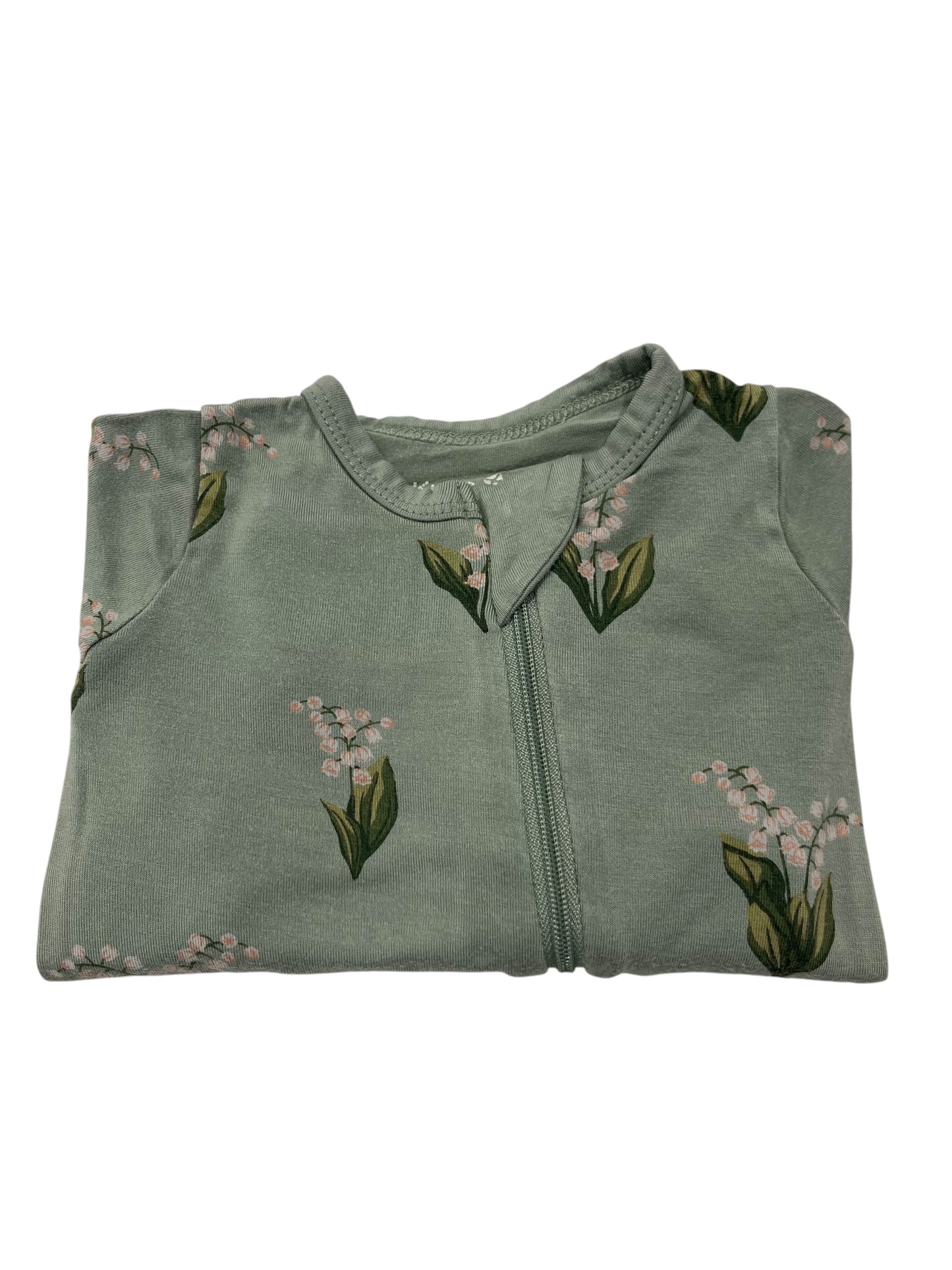 (0-3 mo) Infant Girl Floral Sleeper (thin & lightweight)