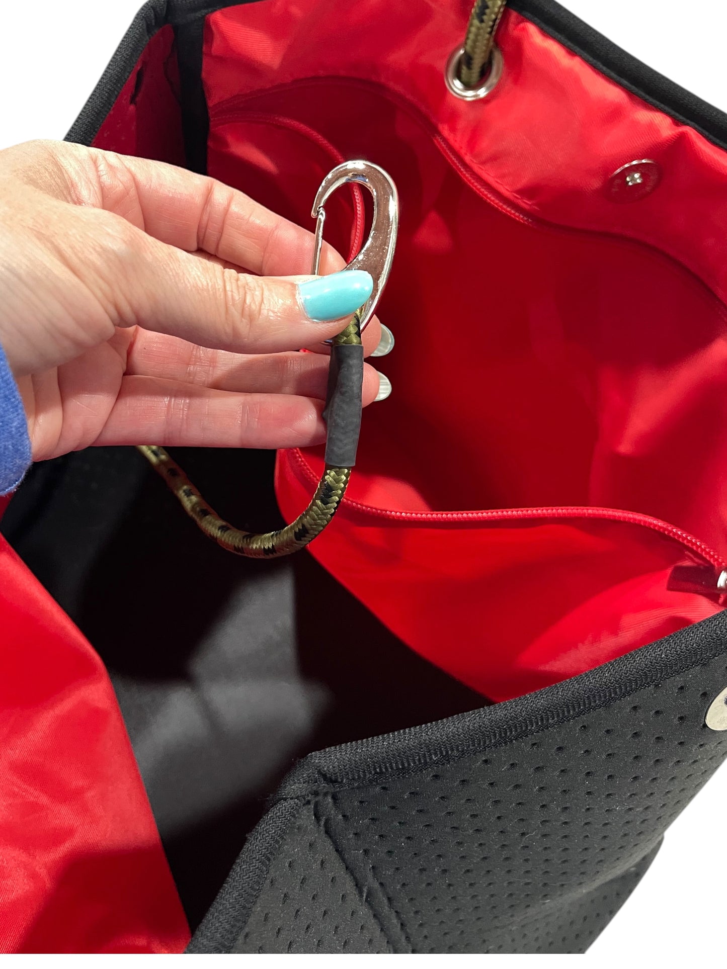 Neoprene Handbag/Tote with detachable smaller Inside Bag