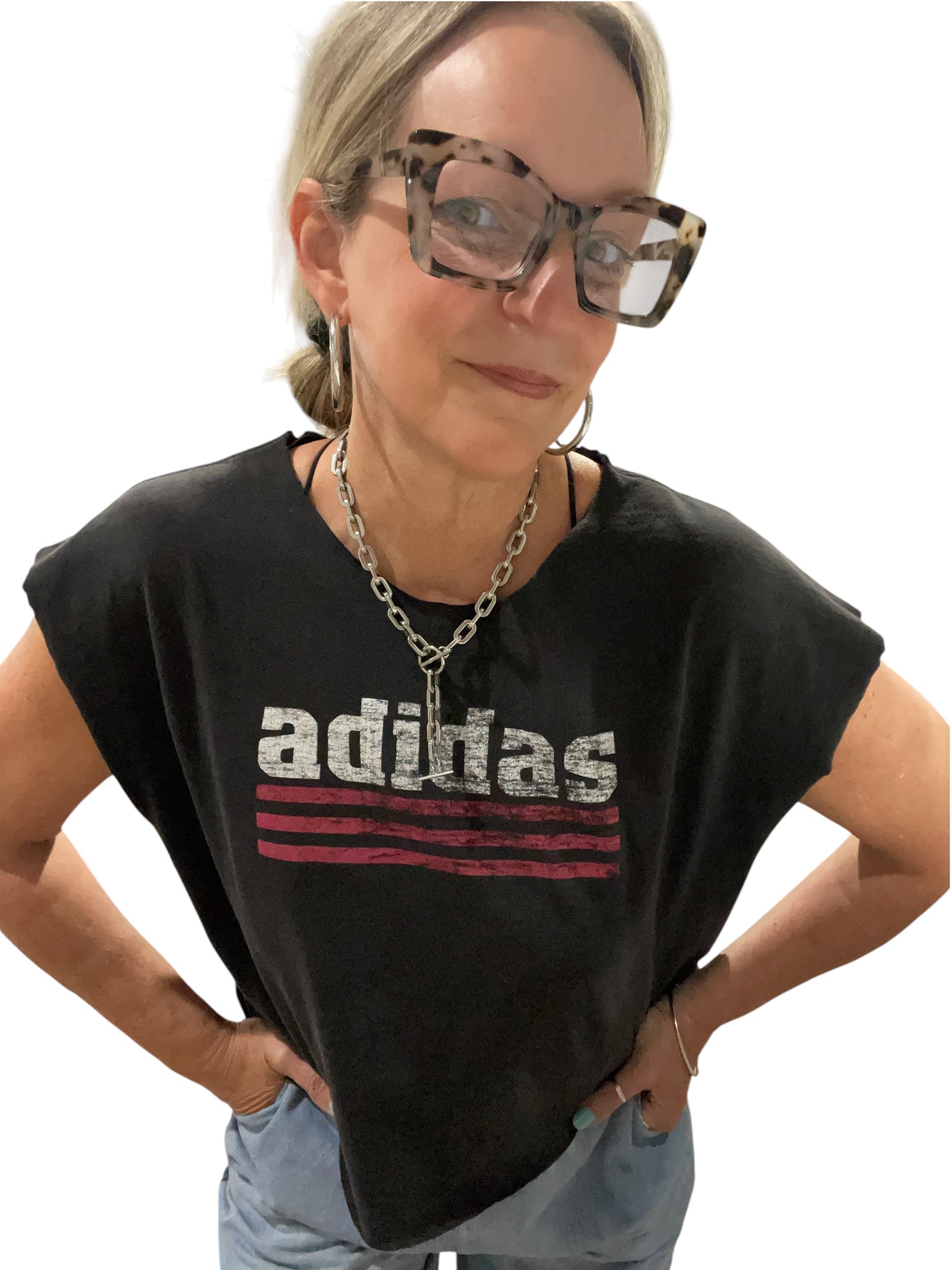 Women’s (Men’s L) Custom Cut ADIDAS TEE