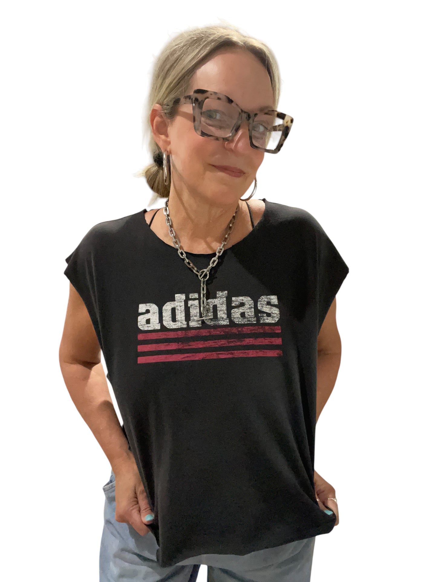 Women’s (Men’s L) Custom Cut ADIDAS TEE