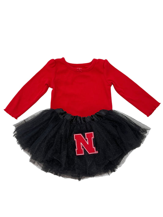(9 mo) Infant Girl NEBRASKA tutu & onesie outfit (sku 0015)