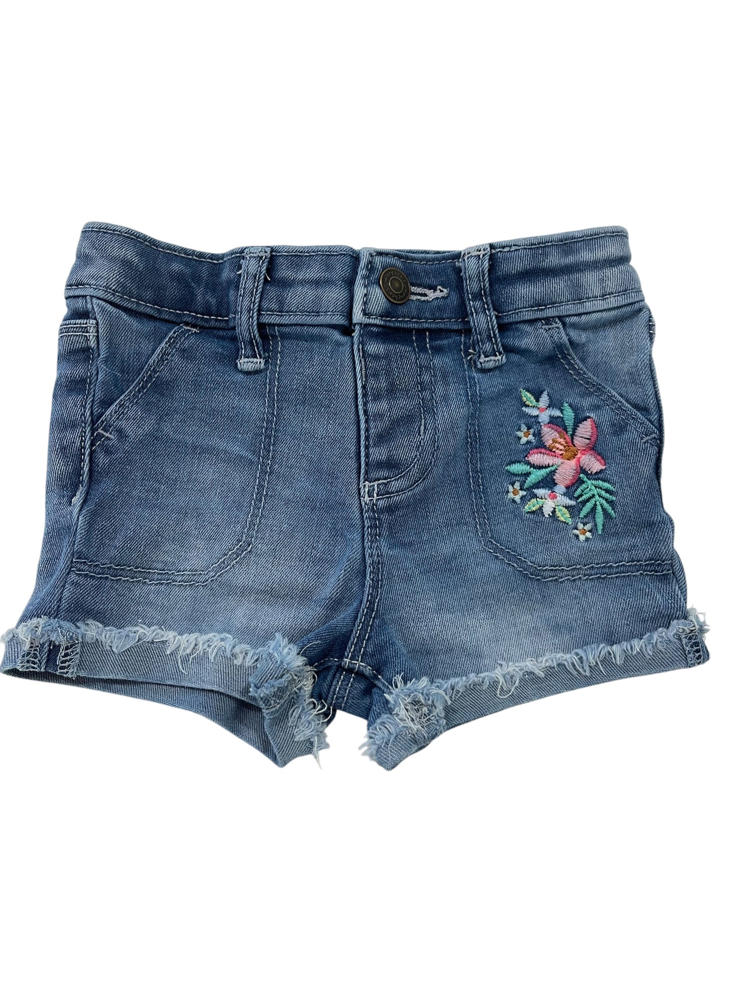 (12 mo) Infant Girl Denim Shorts (stretchy)!