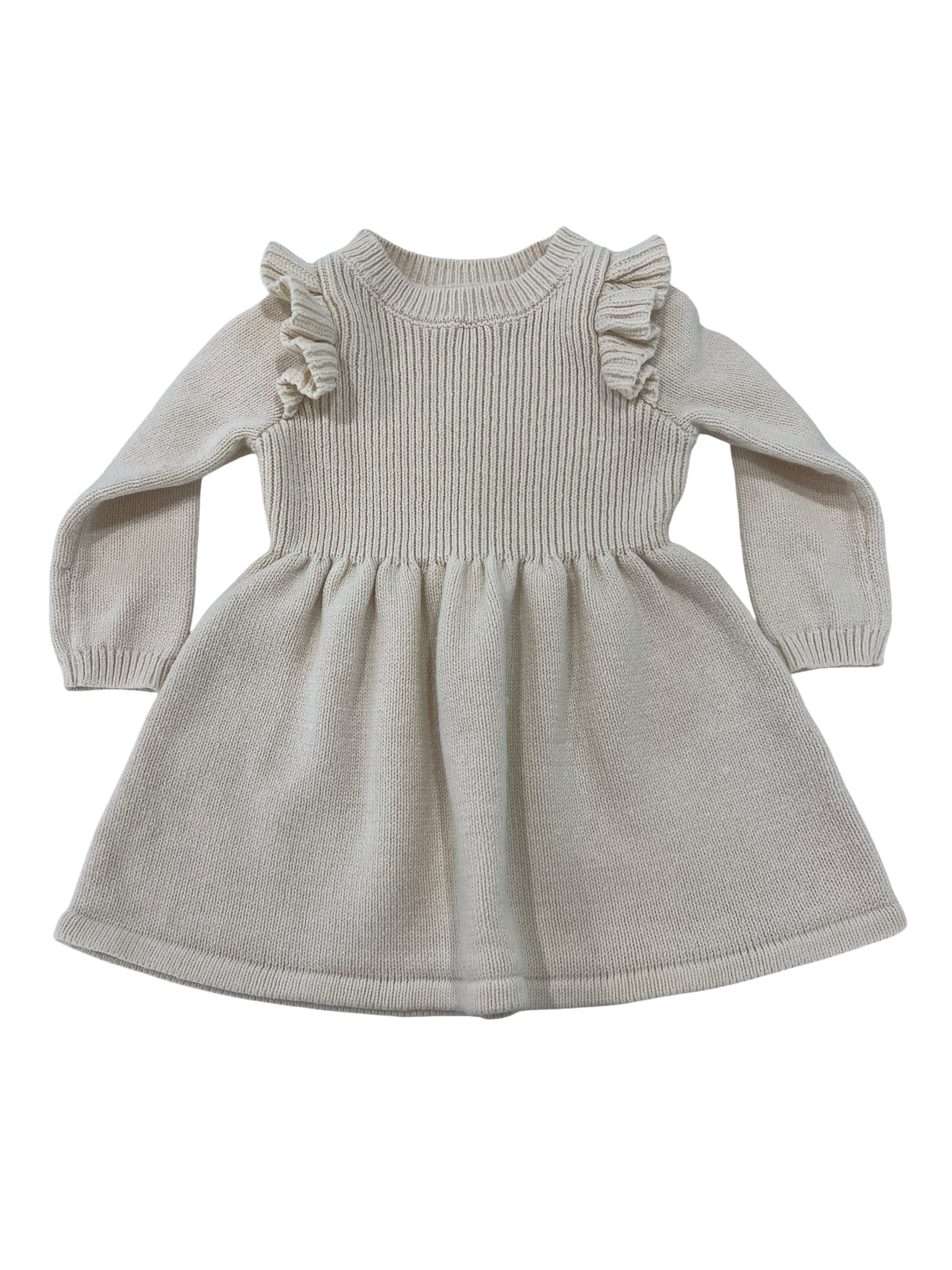 (12 mo) Infant Girl Sweater Dress in Ivory