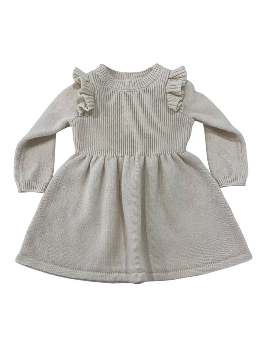 (12 mo) Infant Girl Sweater Dress in Ivory