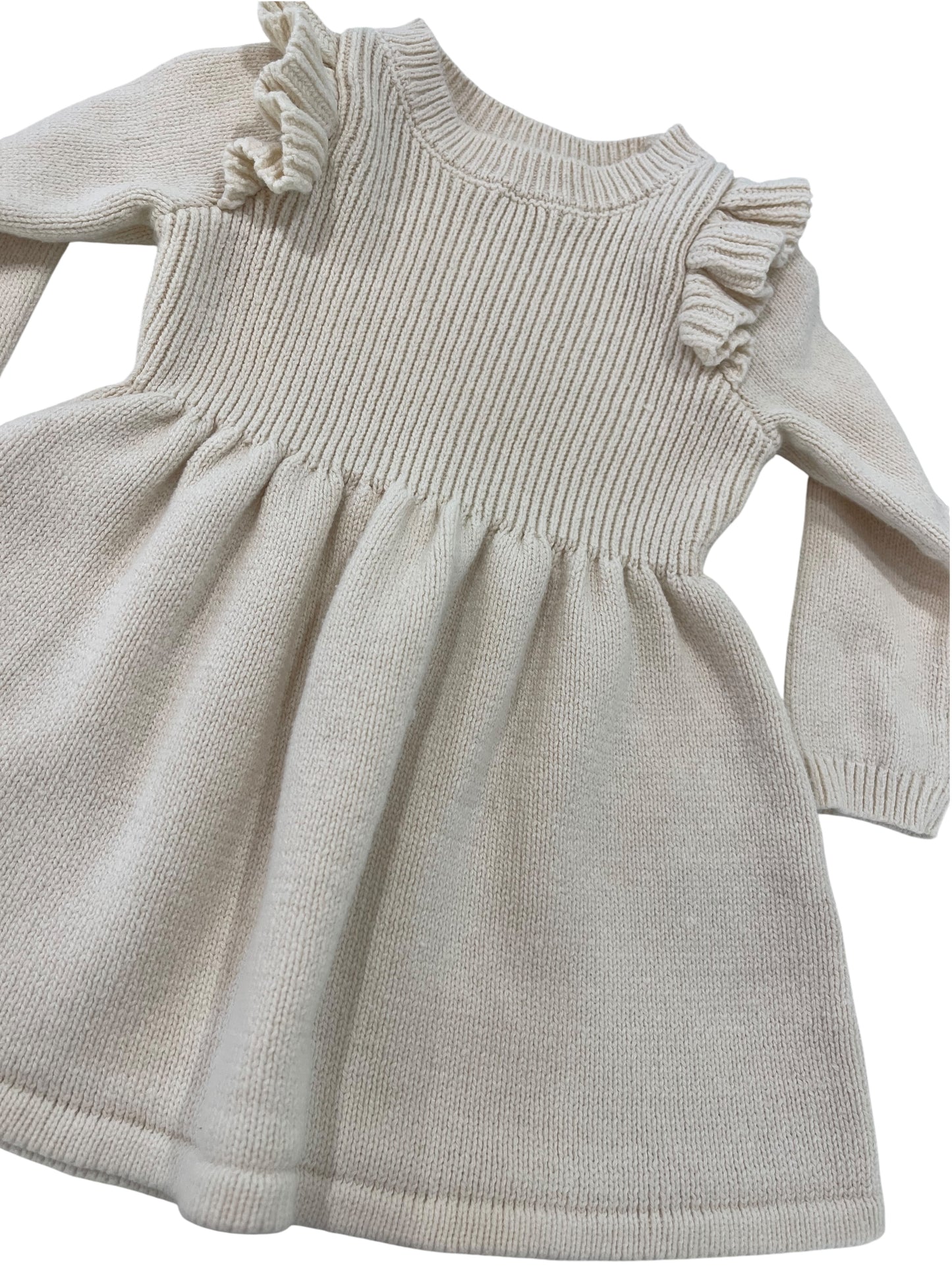 (12 mo) Infant Girl Sweater Dress in Ivory