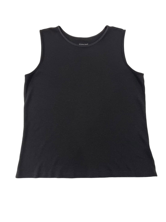 Women’s (L) Christopher & Banks Solid Black Layering Tank Top sku 0037)