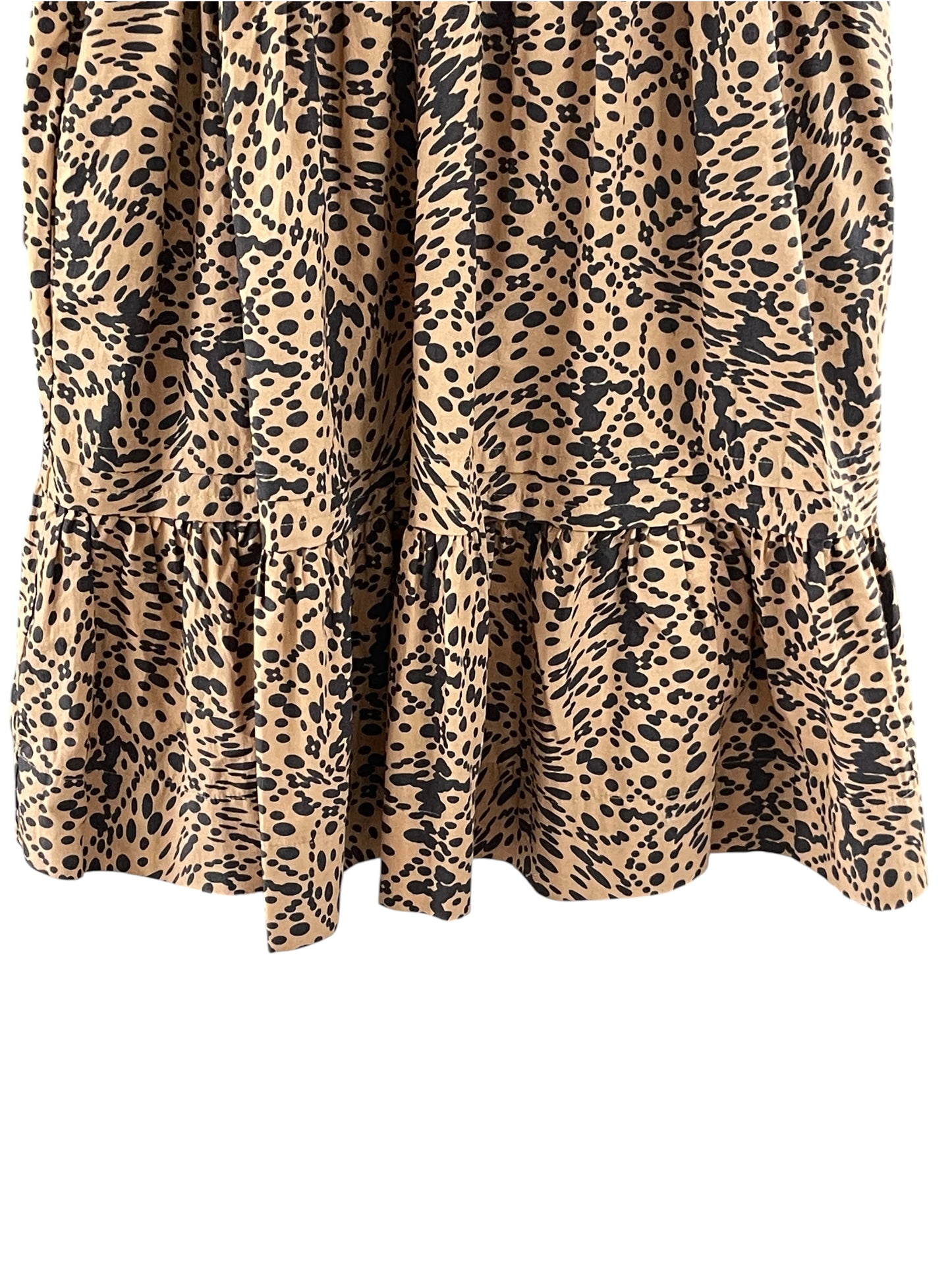 Women’s (XL) ANTHROPOLOGIE Sommerset Leopard Print Smocked V-neck Dress (sku 0032)