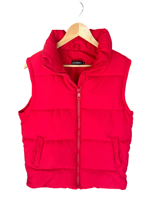 Women’s S Red Puffer Vest (sku 0003)