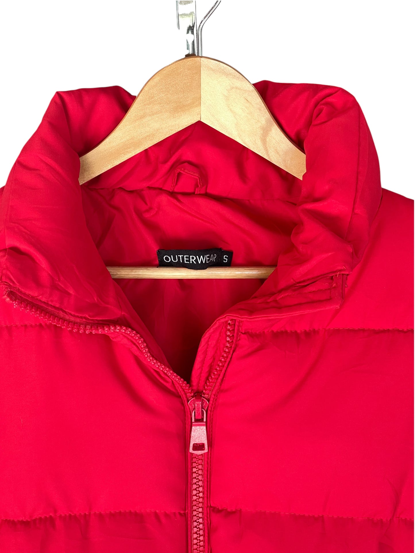 Women’s S Red Puffer Vest (sku 0003)