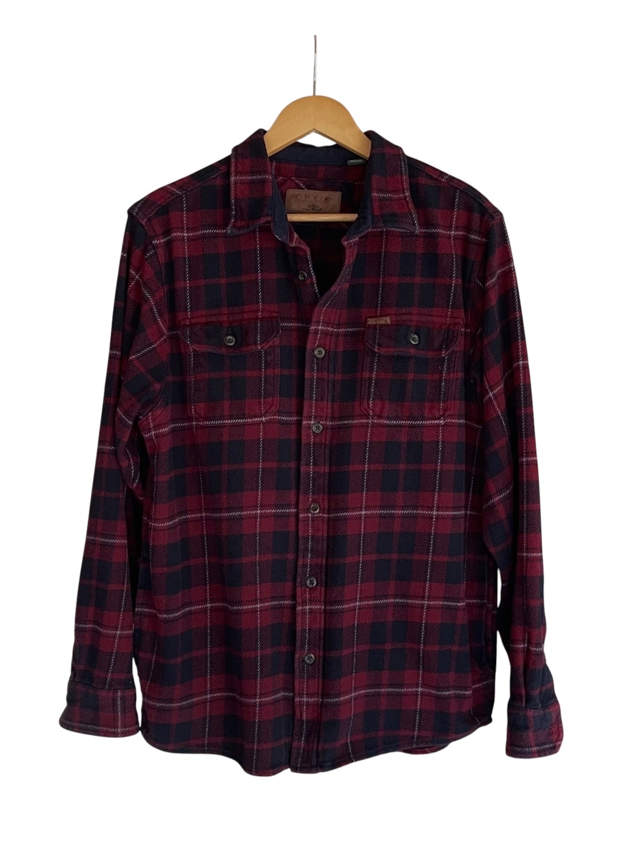 Women’s (Men LG) ORVIS Heavyweight, Double Brushed Flannel Shirt with Lined Pockets (sku 0059)