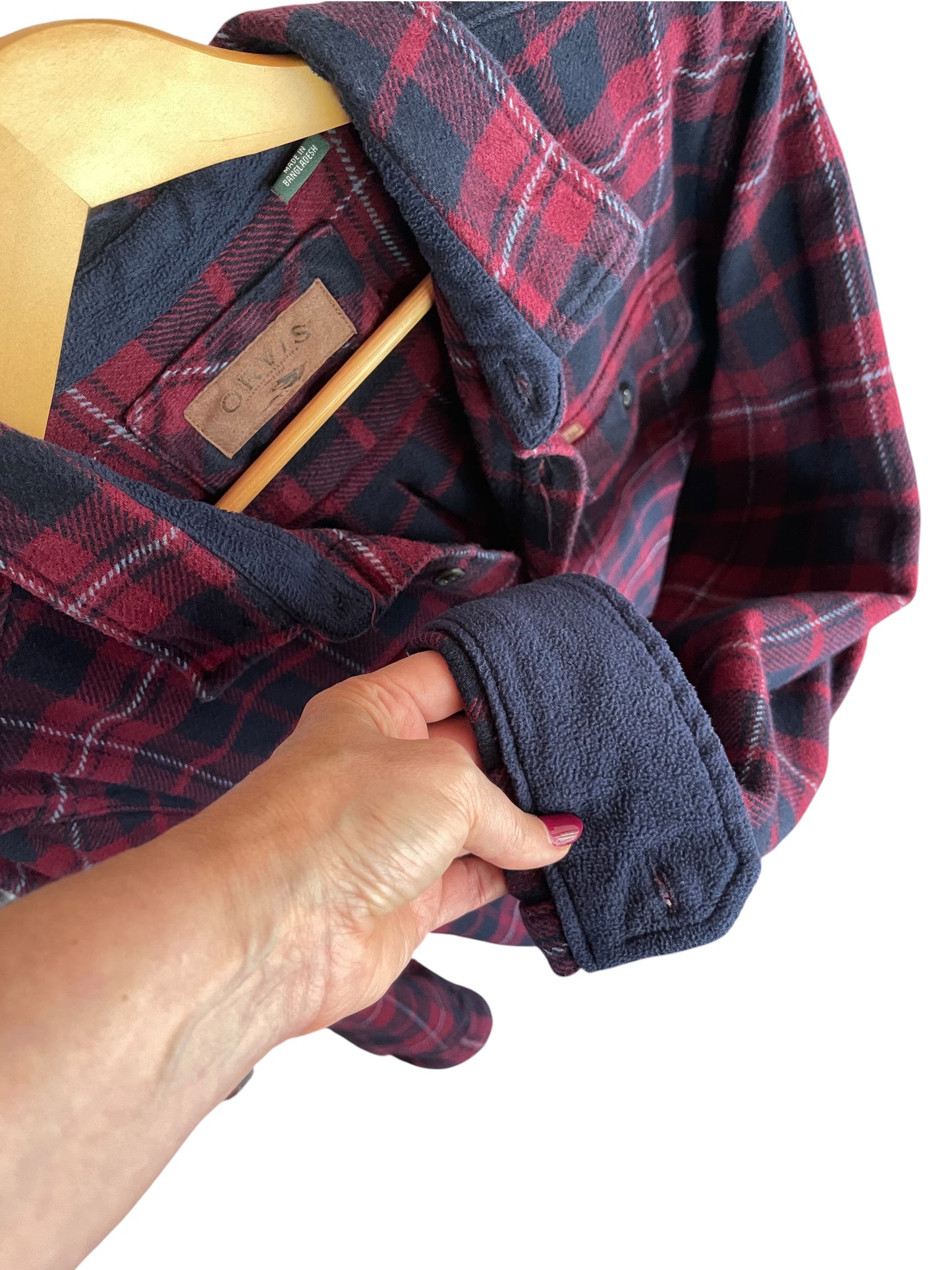Women’s (Men LG) ORVIS Heavyweight, Double Brushed Flannel Shirt with Lined Pockets (sku 0059)