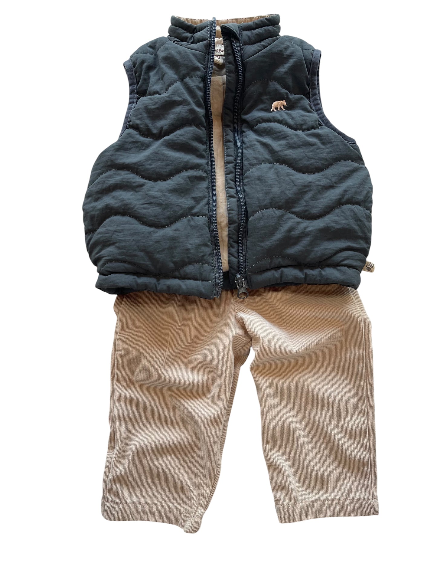 Infant Boy (12M) BEARPAW Puffer Vest/Pant Set (sku 0096)