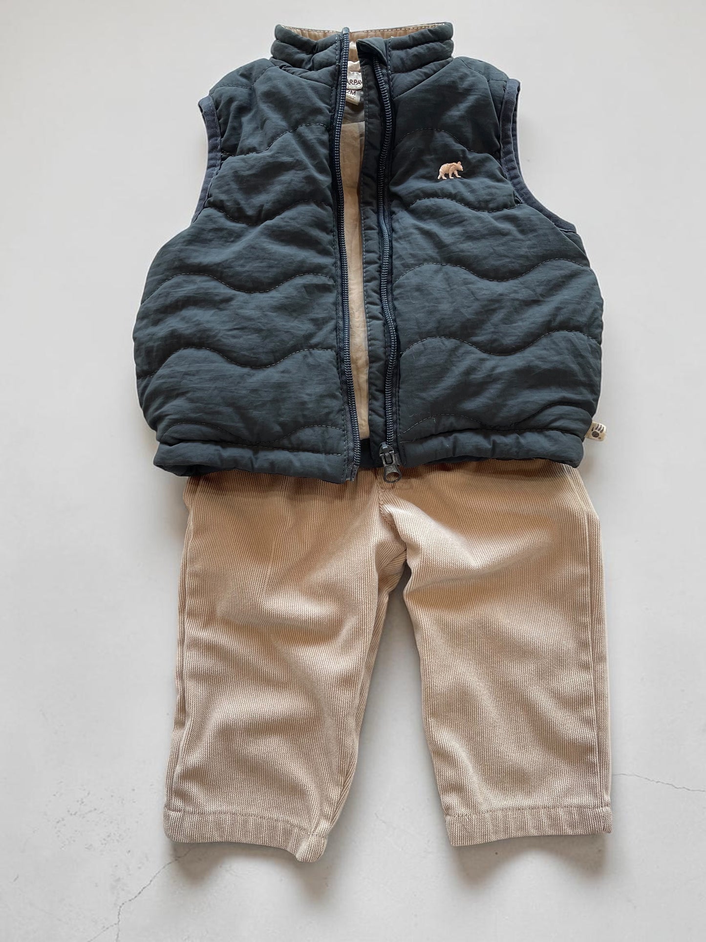 Infant Boy (12M) BEARPAW Puffer Vest/Pant Set (sku 0096)