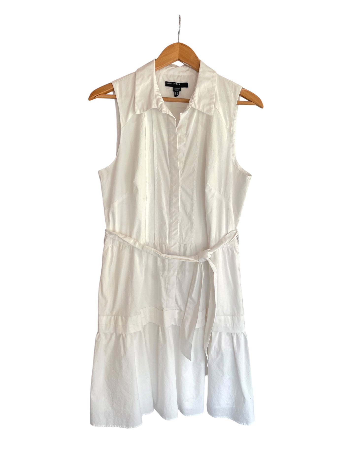 Women’s (14) Maggy London Belted Sleeveless Shirtdress (sku 0219)
