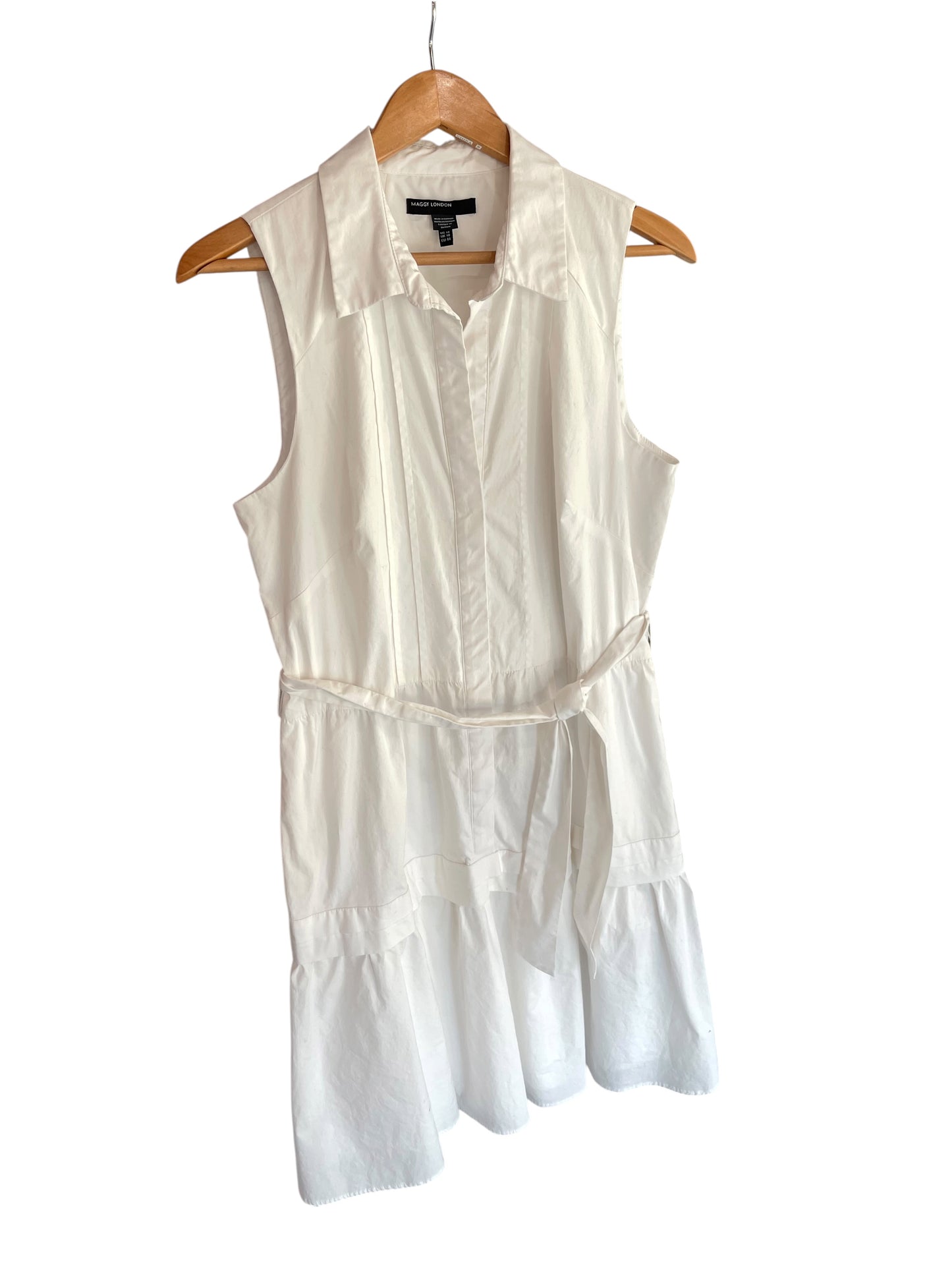 Women’s (14) Maggy London Belted Sleeveless Shirtdress (sku 0219)